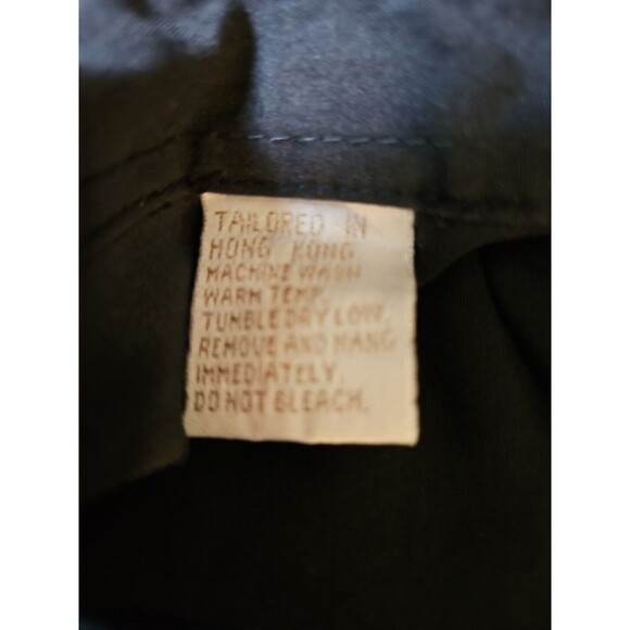 Elliott Men's Xl Long Sleeve Black Button Down Shirt Vintage Rayon - Picture 9 of 12